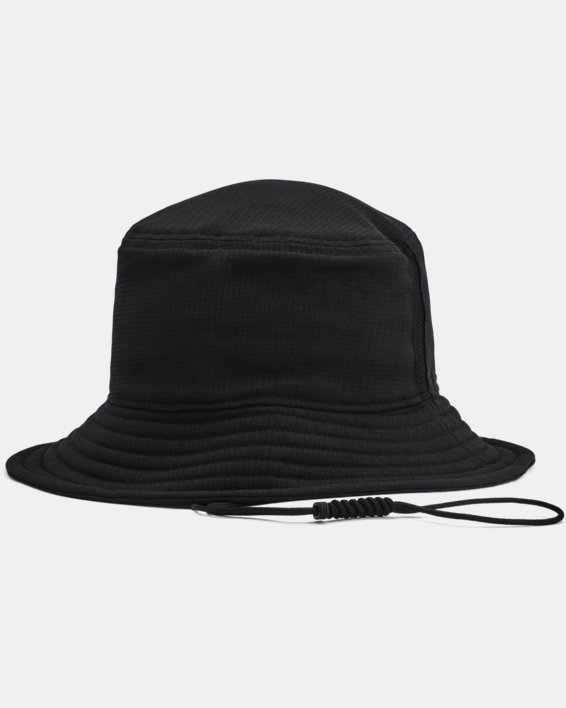 男士UA Iso-Chill ArmourVent™漁夫帽 in Black image number 1